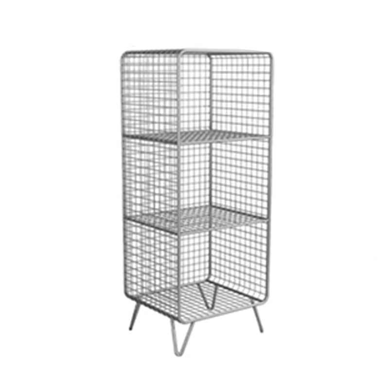 Industrial Style Standard Bookcase Metal Closed Back Bookshelf for Home Office 14"L x 12"W x 35"H Silver Clearhalo 'Bookcases' 'furn' 'furn_bookcases' 'Furniture' 'furniture_bookcases' 'kitchen' 'kitchen_bookcases' 'Living Room Furniture' 'Office Furniture' 4697690