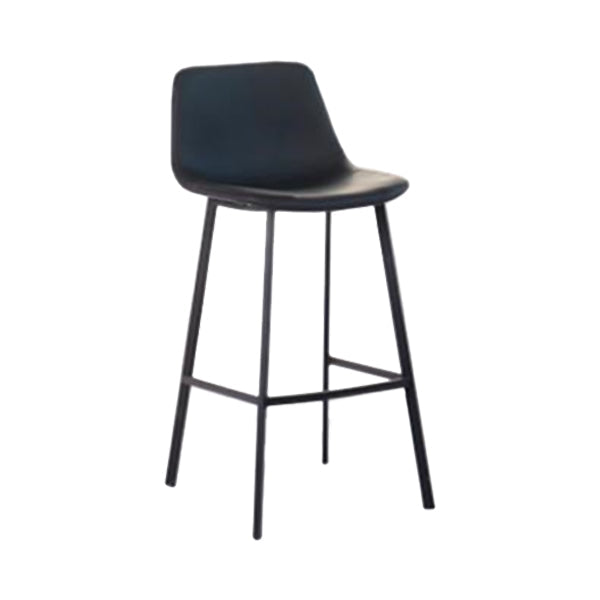 Industrial Low Back Bar-stool PU Leather Bar Stool with Metal Legs Clearhalo 'Bar Furniture' 'Bar Stools' 'bar_stools' 'Furniture' 'furniture_bar_stools' 'Kitchen & Dining Furniture' 4705867
