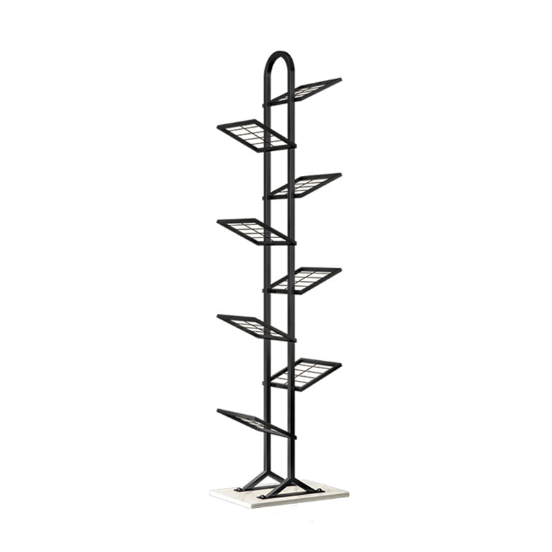 Modern Style Bookshelf Vertical Etagere Shelf Bookcase with Shelves for Home Office 17.7"L x 9.4"W x 65"H Black Clearhalo 'Bookcases' 'furn' 'furn_bookcases' 'Furniture' 'furniture_bookcases' 'kitchen' 'kitchen_bookcases' 'Living Room Furniture' 'Office Furniture' 4708150