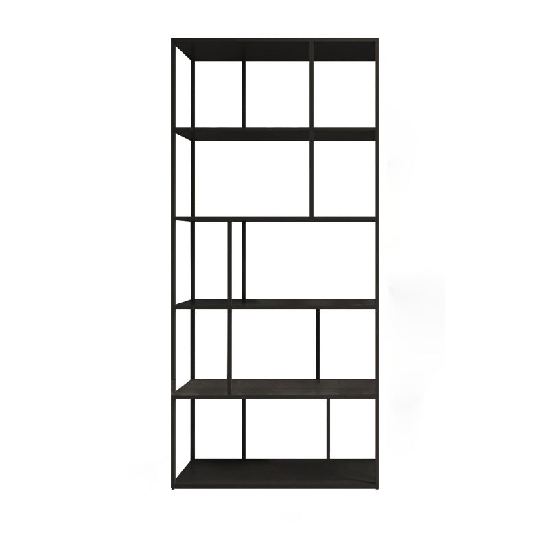 Industrial Style Metal Etagere Bookcase with Rectangular Shelves Bookcase 55"L x 10"W x 71"H Clearhalo 'Bookcases' 'furn' 'furn_bookcases' 'Furniture' 'furniture_bookcases' 'kitchen' 'kitchen_bookcases' 'Living Room Furniture' 'Office Furniture' 4709079