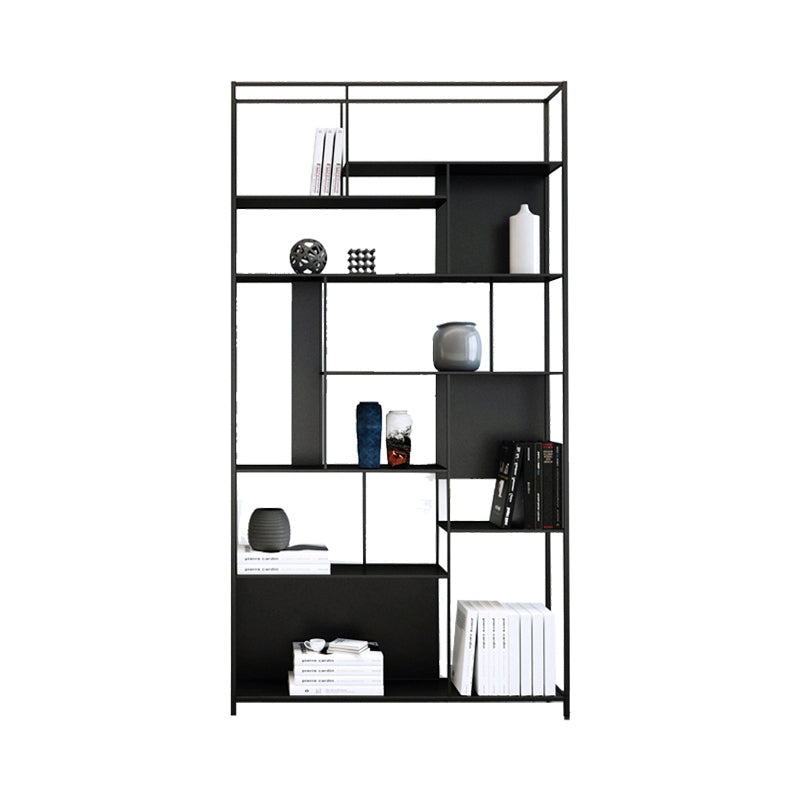 Metal Industrial Etagere Bookshelf Vertical Iron Open Bookshelf for Office Black Clearhalo 'Bookcases' 'furn' 'furn_bookcases' 'Furniture' 'furniture_bookcases' 'kitchen' 'kitchen_bookcases' 'Living Room Furniture' 'Office Furniture' 4719382