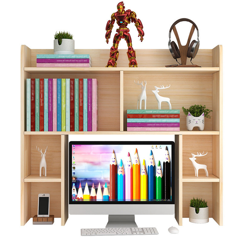 Scandinavian Closed Back Geometric Bookshelf Natural Pine Wood Bookshelf Natural Clearhalo 'Bookcases' 'furn' 'furn_bookcases' 'Furniture' 'furniture_bookcases' 'kitchen' 'kitchen_bookcases' 'Living Room Furniture' 'Office Furniture' 4719547