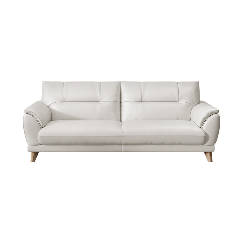 Ultra-Modern Sewn Pillow Back Sofa 33.46"H Pillow Top Arm Wear Resistance Sofa 83.5"L x 35"W x 33.5"H Microfiber Clearhalo 'furn' 'furn_sofas' 'Furniture' 'furniture_sofas' 'kitchen' 'kitchen_sofas' 'Living Room Furniture' 'Sofa' 'sofas' 4740563