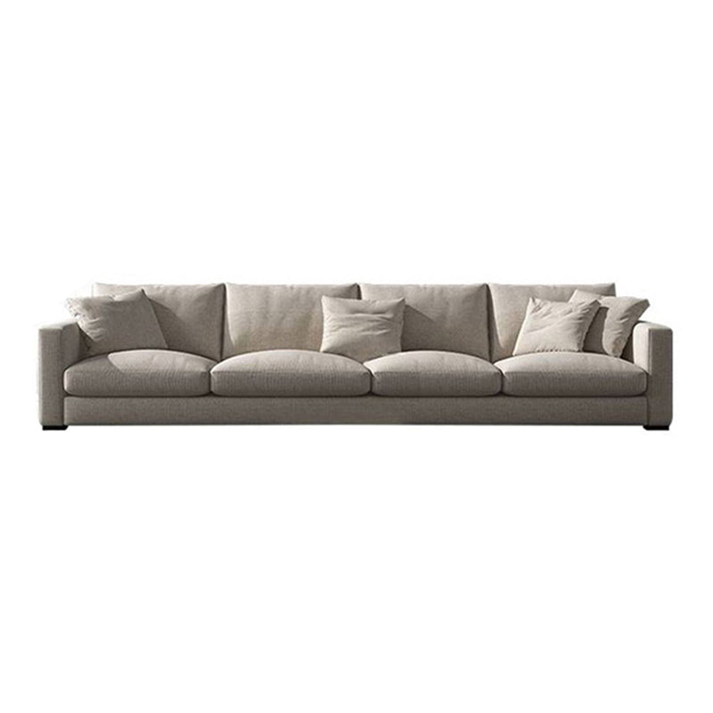 Modern Fabric Standard Sofa Square Arm Cushions Sofa for Living Room 106"L x 35"W x 27"H Clearhalo 'furn' 'furn_sofas' 'Furniture' 'furniture_sofas' 'kitchen' 'kitchen_sofas' 'Living Room Furniture' 'Sofa' 'sofas' 4741019