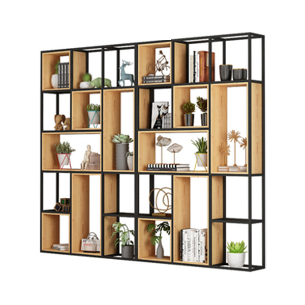 9.84"W Bookshelf Industrial Style Open Back Bookcase for Home and Office 94.5"L x 9.8"W x 78.7"H Clearhalo 'Bookcases' 'furn' 'furn_bookcases' 'Furniture' 'furniture_bookcases' 'kitchen' 'kitchen_bookcases' 'Living Room Furniture' 'Office Furniture' 4749784
