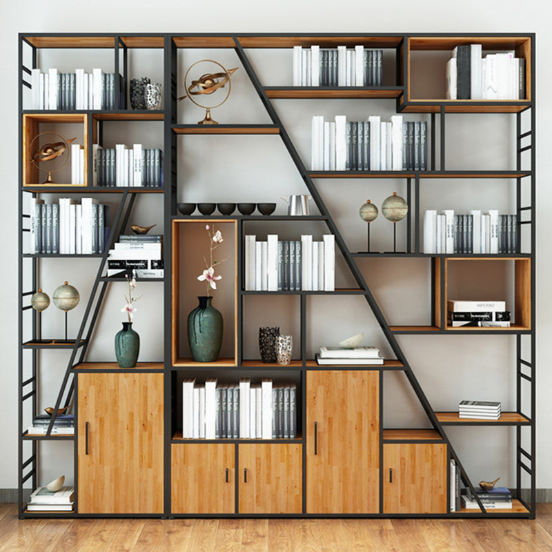 Open Back Bookshelf Industrial Style Bookcase for Home Office Clearhalo 'Bookcases' 'furn' 'furn_bookcases' 'Furniture' 'furniture_bookcases' 'kitchen' 'kitchen_bookcases' 'Living Room Furniture' 'Office Furniture' 4750302