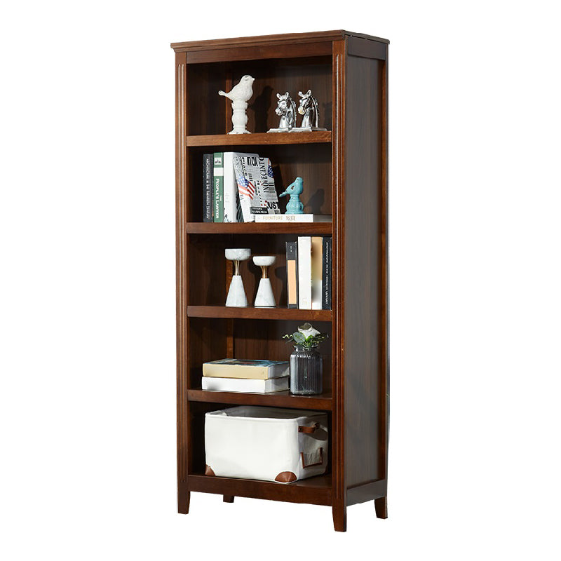 Contemporary Poplar Standard Bookshelf Closed Back Vertical Bookshelf for Bedroom 28.3"L x 12.2"W x 72"H Clearhalo 'Bookcases' 'furn' 'furn_bookcases' 'Furniture' 'furniture_bookcases' 'kitchen' 'kitchen_bookcases' 'Living Room Furniture' 'Office Furniture' 4750326