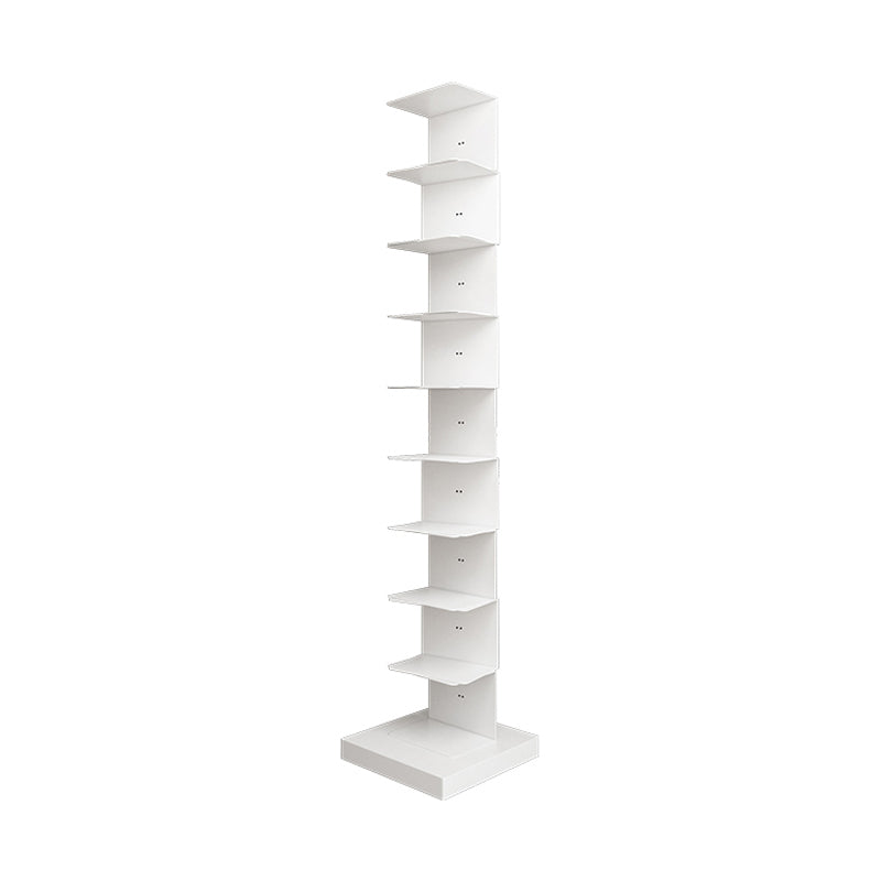 Contemporary Style Bookcase Invisible Bookshelf for Office Home Study Room 13.8"L x 13.8"W x 63"H White Clearhalo 'Bookcases' 'furn' 'furn_bookcases' 'Furniture' 'furniture_bookcases' 'kitchen' 'kitchen_bookcases' 'Living Room Furniture' 'Office Furniture' 4750381