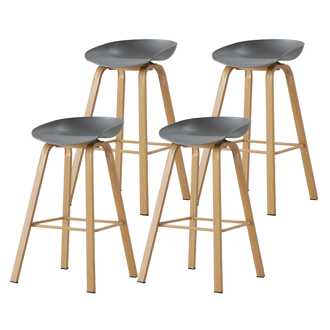 Metal Contemporary Dining Kitchen Room Armless Stool Low Back Bar Stool Dark Gray 4 Piece Set Bar Stool(30"H) Clearhalo 'Bar Furniture' 'Bar Stools' 'bar_stools' 'furn' 'furn_bar_stools' 'Furniture' 'furniture_bar_stools' 'Kitchen & Dining Furniture' 4768833