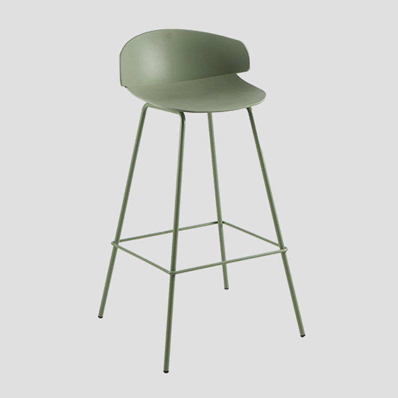 Contemporary Design Plastic Counter Barstools Low Back Stools for Home Green 1 Piece Clearhalo 'Bar Furniture' 'Bar Stools' 'bar_stools' 'furn' 'furn_bar_stools' 'Furniture' 'furniture_bar_stools' 'Kitchen & Dining Furniture' 4769226
