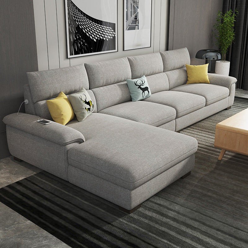 Contemporary 3 Pieces Sectional Sofa 72.83" Wide 35.43" High Light Brown Clearhalo 'furn' 'furn_sectionals' 'Furniture' 'furniture_sectionals' 'kitchen' 'kitchen_sectionals' 'Living Room Furniture' 'Sectionals' 4773987
