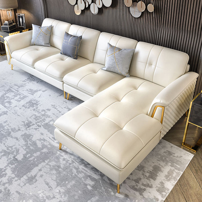 Contemporary Biscuit Back Sofa with Flared Arm for Apartment 36.61" 135"L x 69"W x 37"H Left Clearhalo 'furn' 'furn_sectionals' 'Furniture' 'furniture_sectionals' 'kitchen' 'kitchen_sectionals' 'Living Room Furniture' 'Sectionals' 4774035