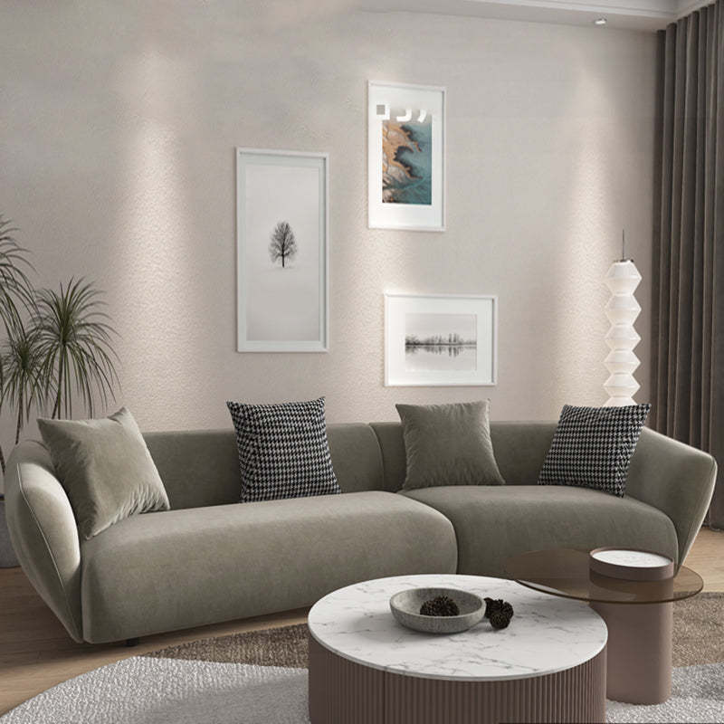 28.3" Linen/Microfiber/Faux Leather Square Arm Sofa& Chaise Lounge for Living Room Left Clearhalo 'furn' 'furn_sectionals' 'Furniture' 'furniture_sectionals' 'kitchen' 'kitchen_sectionals' 'Living Room Furniture' 'Sectionals' 4774244