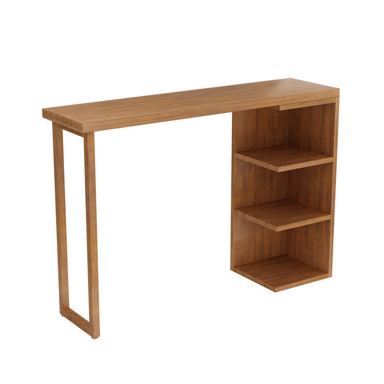 Nordic Glam Wooden Bar Counter Table Rectangle Dining Table for Kitchen Brown Without Chairs Clearhalo 'Bar Furniture' 'Bar Tables' 'bar_tables' 'furn' 'furn_bar_tables' 'Furniture' 'furniture_bar_tables' 'Kitchen & Dining Furniture' 4779592