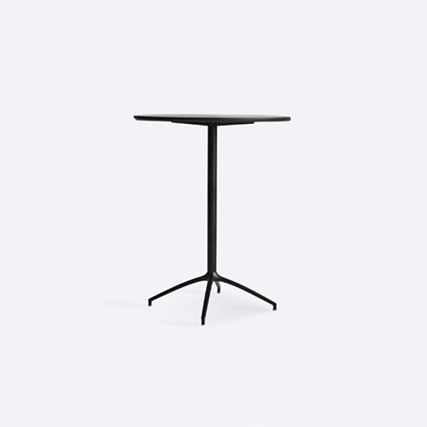 Industrial Round Bar Counter Table Dining Wooden Counter Table for Restaurant Black 31.5"L x 31.5"W x 41.3"H Clearhalo 'Bar Furniture' 'Bar Tables' 'bar_tables' 'Furniture' 'furniture_bar_tables' 'Kitchen & Dining Furniture' 4779664