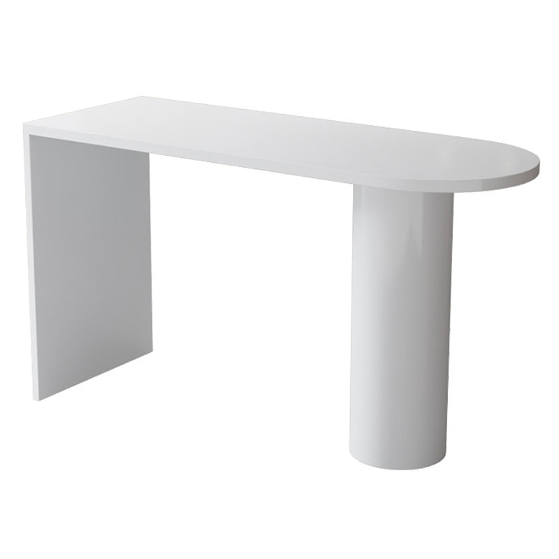 Solid Wood Bar Dining Table Contemporary Bar Dining Table with Sled Base White 63"L x 19.7"W x 41.3"H Clearhalo 'Bar Furniture' 'Bar Tables' 'bar_tables' 'Furniture' 'furniture_bar_tables' 'Kitchen & Dining Furniture' 4779823