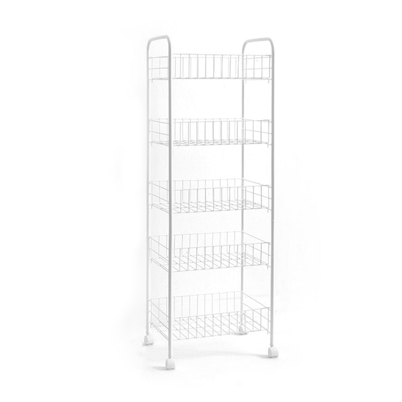 Contemporary Style Bookshelf with Casters Book Shelf for Home Office Study Room 15"L x 10.6"W x 42.1"H Clearhalo 'Bookcases' 'furn' 'furn_bookcases' 'Furniture' 'furniture_bookcases' 'kitchen' 'kitchen_bookcases' 'Living Room Furniture' 'Office Furniture' 4789892