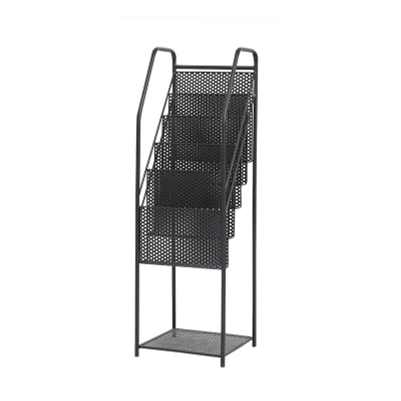 5-Shelf Metal Ladder Bookcase Contemporary Book Shelf,36.2'' H x 12.2'' W Black Clearhalo 'Bookcases' 'furn' 'furn_bookcases' 'Furniture' 'furniture_bookcases' 'kitchen' 'kitchen_bookcases' 'Living Room Furniture' 'Office Furniture' 4789965