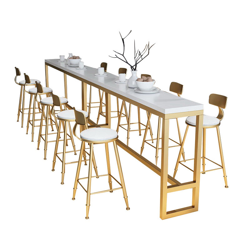 Solid Wood Bar Counter Traditional Luxury Bar Counter with Trestle Base Without Chairs Clearhalo 'Bar Furniture' 'Bar Tables' 'bar_tables' 'furn' 'furn_bar_tables' 'Furniture' 'furniture_bar_tables' 'Kitchen & Dining Furniture' 4790414