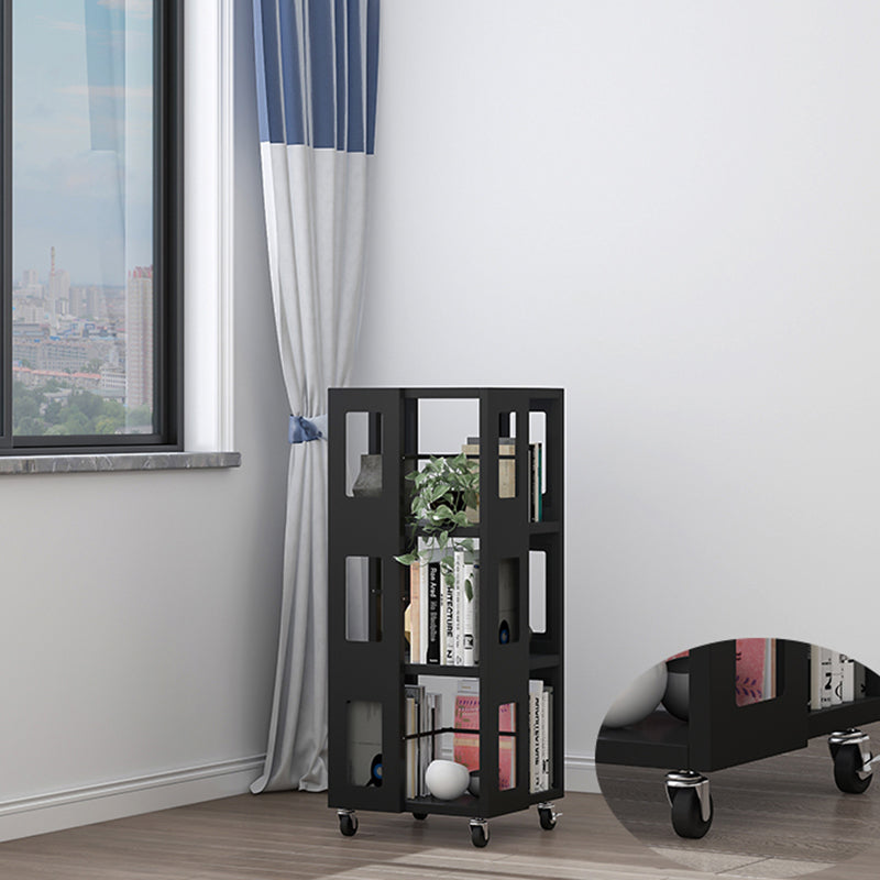 3-Shelf Metal Standard Bookcase Industrial Book Shelf,39.4" H x 17.7" W 17.7"L x 17.7"W x 41.3"H Black Clearhalo 'Bookcases' 'furn' 'furn_bookcases' 'Furniture' 'furniture_bookcases' 'kitchen' 'kitchen_bookcases' 'Living Room Furniture' 'Office Furniture' 4792960