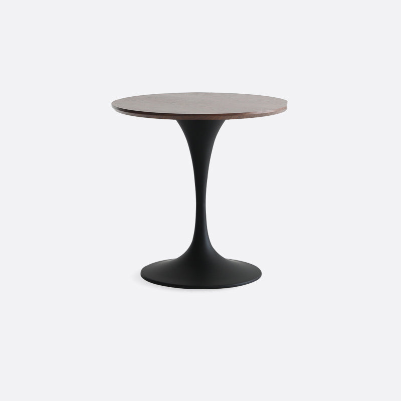 Modern Style Round Table Wooden Dining Table with Pedestal Base for Kitchen 35.4"L x 35.4"W x 29.5"H Walnut Without Chairs Clearhalo 'Bar Furniture' 'Bar Tables' 'bar_tables' 'Dining Tables & Seating' 'Dining Tables' 'dining_table' 'furn' 'furn_bar_tables' 'Furniture' 'furniture_dining_table' 'Kitchen & Dining Furniture' 'kitchen' 'kitchen_dining_table' 4808490