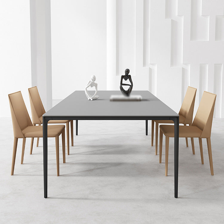Modern Sintered Stone Top Dining Set Rectangle 1/2/3/5 Pieces Dining Table with Chairs 5 Pieces: Table, 4 Chairs Clearhalo 'Dining Room Sets' 'Dining Tables & Seating' 'dining_room_set' 'furn' 'furn_dining_room_set' 'Furniture' 'furniture_dining_room_set' 'Kitchen & Dining Furniture' 4817953