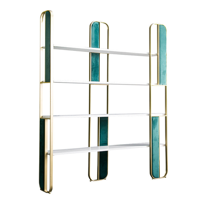 Metal Open Back Bookshelf Scandinavian Vertical Iron Frame Bookshelf White-Green Clearhalo 'Bookcases' 'furn' 'furn_bookcases' 'Furniture' 'furniture_bookcases' 'kitchen' 'kitchen_bookcases' 'Living Room Furniture' 'Office Furniture' 4826647