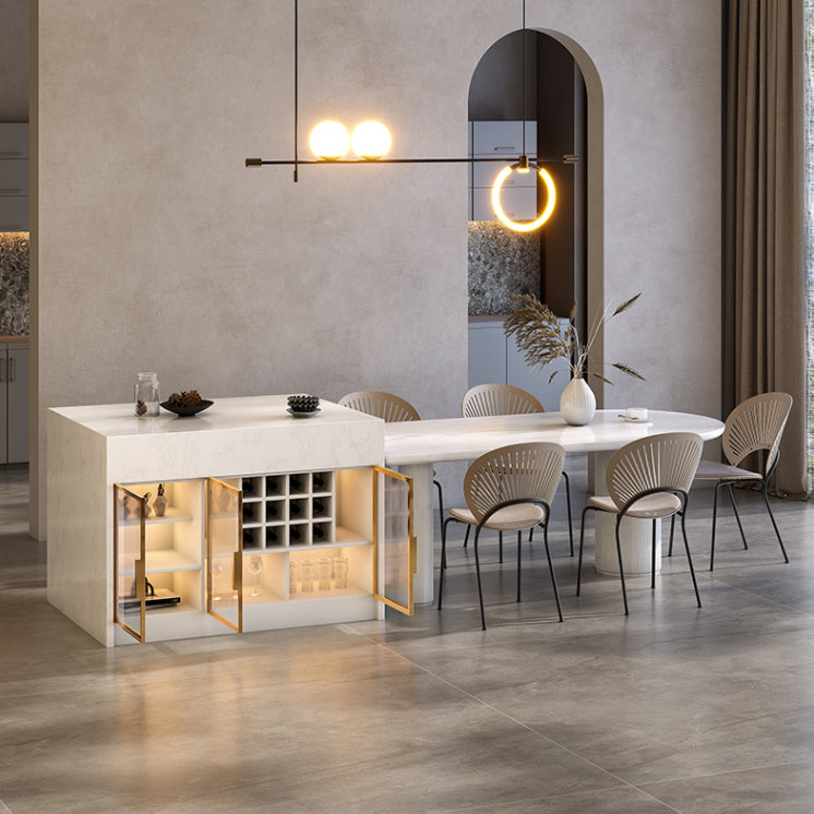 Modern Style Sintered Stone Dining Table Set 1/4/6 Pieces Dining Set for Home 6 Pieces: Table, 5 Chairs Clearhalo 'Dining Room Sets' 'Dining Tables & Seating' 'dining_room_set' 'furn' 'furn_dining_room_set' 'Furniture' 'furniture_dining_room_set' 'Kitchen & Dining Furniture' 4830856