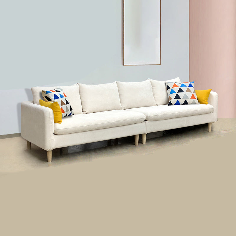 Linen Modern Sofa 30"W Square Arm Sofa for Living Room with Storage Off-White Clearhalo 'furn' 'furn_sofas' 'Furniture' 'furniture_sofas' 'kitchen' 'kitchen_sofas' 'Living Room Furniture' 'Sofa' 'sofas' 4836002