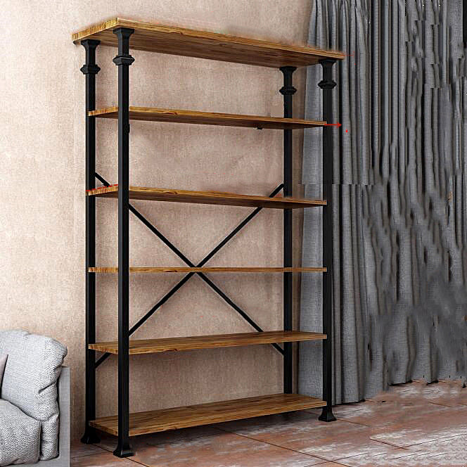 13.78"W Bookcase Industrial Style Open Back Bookcase for Study Room Home Office Clearhalo 'Bookcases' 'furn' 'furn_bookcases' 'Furniture' 'furniture_bookcases' 'kitchen' 'kitchen_bookcases' 'Living Room Furniture' 'Office Furniture' 4844453
