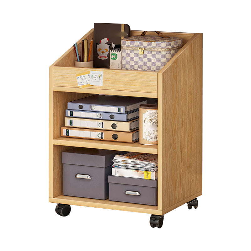 Scandinavian Style Bookshelf Open Back Bookcase for Home Office Study Room Natural 15.7"L x 11.8"W x 25.2"H Clearhalo 'Bookcases' 'Furniture' 'furniture_bookcases' 'kitchen' 'kitchen_bookcases' 'Living Room Furniture' 'Office Furniture' 4844744