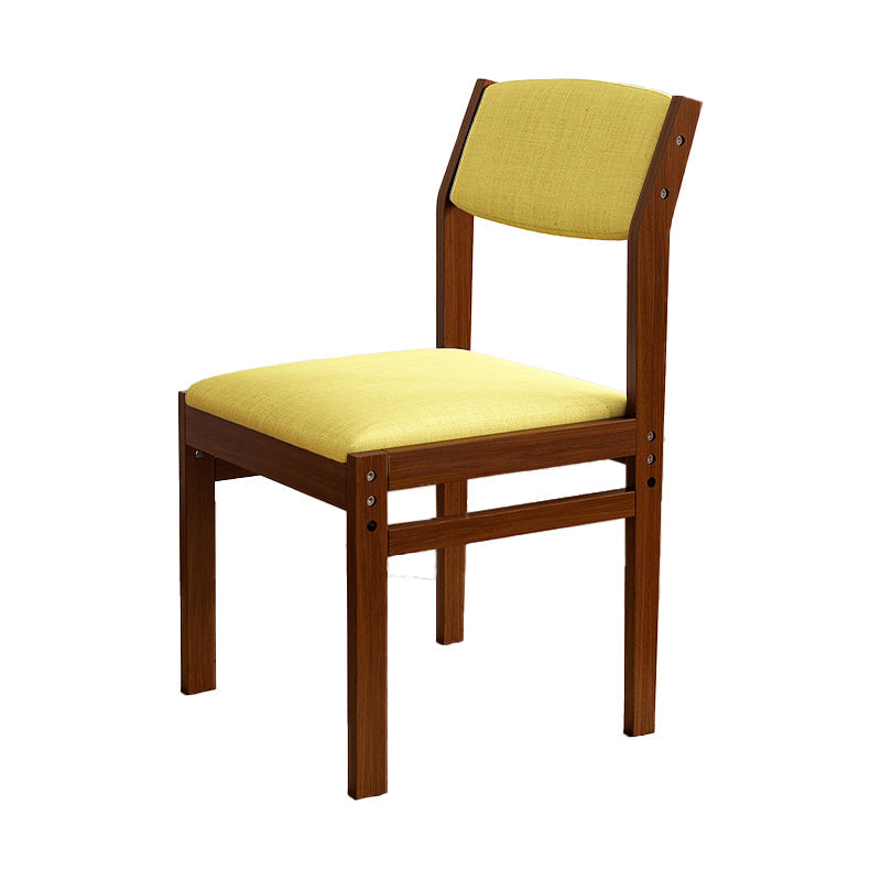 Modern Rubberwood Home Armless Dining Chairs Open Back Dining Side Chair, 1 Piece Yellow Walnut Clearhalo 'Dining Chairs' 'Dining Tables & Seating' 'dining_chair' 'furn' 'furn_dining_chair' 'Furniture' 'furniture_dining_chair' 'Kitchen & Dining Furniture' 4854261