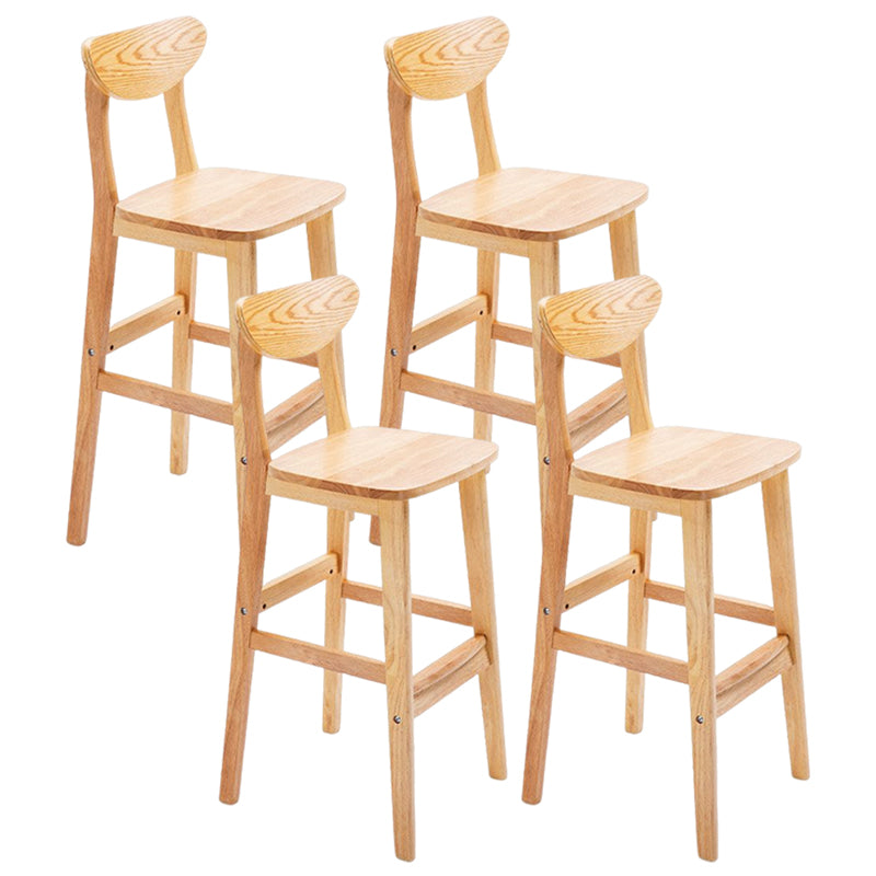 Minimalist Style Wooden Barstool for Home Use Upholstered Stools with Cushion Wood Natural Leather Clearhalo 'Bar Furniture' 'Bar Stools' 'bar_stools' 'furn' 'furn_bar_stools' 'Furniture' 'furniture_bar_stools' 'Kitchen & Dining Furniture' 4855050