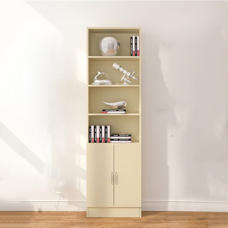 Contemporary Style Bookcase Closed Back Bookshelf for Home Office Study Room Off-White Cabinets Clearhalo 'Bookcases' 'furn' 'furn_bookcases' 'Furniture' 'furniture_bookcases' 'Office Furniture' 4859482