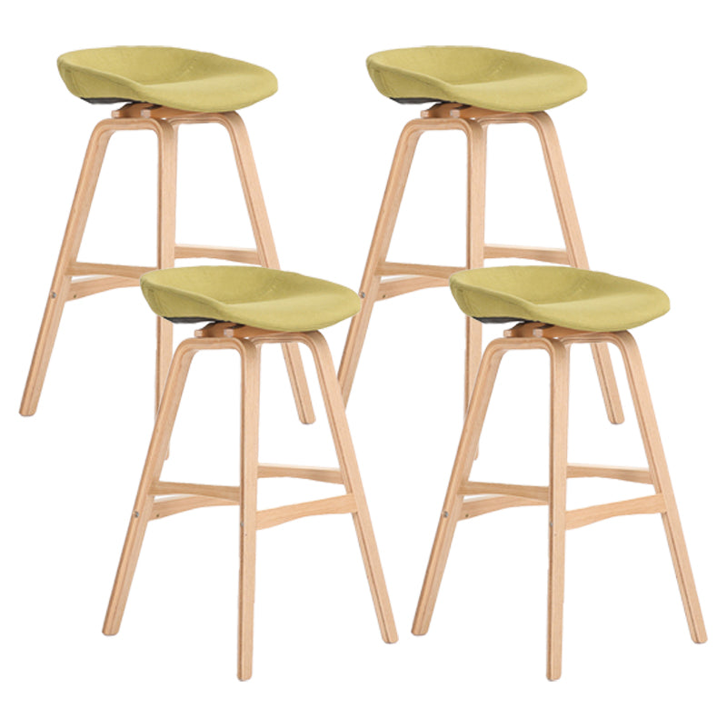 Scandinavian Footrest Milk Tea Shop Stool Matte Finish Plastic Barstool Green 4 Piece Set Bar Stool(30"H) Clearhalo 'Bar Furniture' 'Bar Stools' 'bar_stools' 'furn' 'furn_bar_stools' 'Furniture' 'furniture_bar_stools' 'Kitchen & Dining Furniture' 4862576