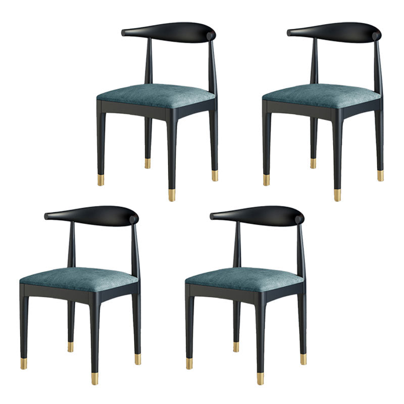 Industrial Style Open Back Side Chair Upholstered Side Chairs for Home Royal Blue 4 Piece Set Clearhalo 'Dining Chairs' 'Dining Tables & Seating' 'dining_chair' 'furn' 'furn_dining_chair' 'Furniture' 'furniture_dining_chair' 'Kitchen & Dining Furniture' 4864100