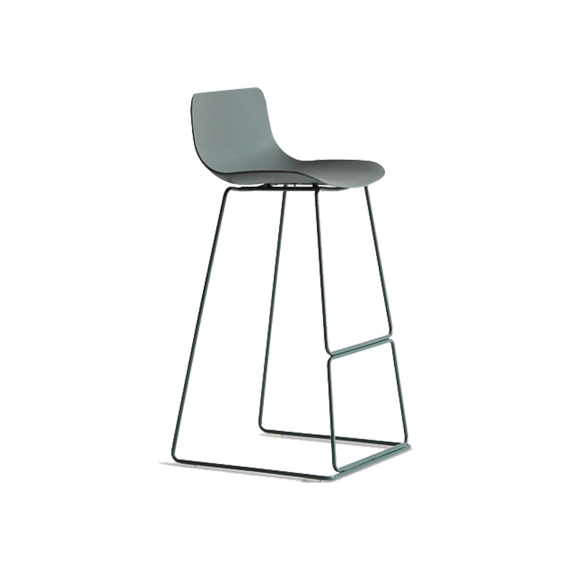 Modern Coffee Shop Armless Stool Matte Finish Plastic Barstool Green 1 Piece Bar Stool(30"H) Clearhalo 'Bar Furniture' 'Bar Stools' 'bar_stools' 'furn' 'furn_bar_stools' 'Furniture' 'furniture_bar_stools' 'Kitchen & Dining Furniture' 4875597
