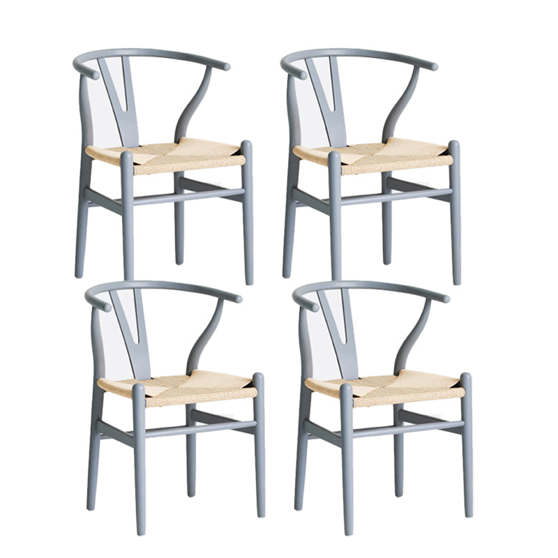 Contemporary Style Chair Dining Armless Wooden Chairs for Kitchen Grey 4 Piece Set Clearhalo 'Dining Chairs' 'Dining Tables & Seating' 'dining_chair' 'furn' 'furn_dining_chair' 'Furniture' 'furniture_dining_chair' 'Kitchen & Dining Furniture' 4877261