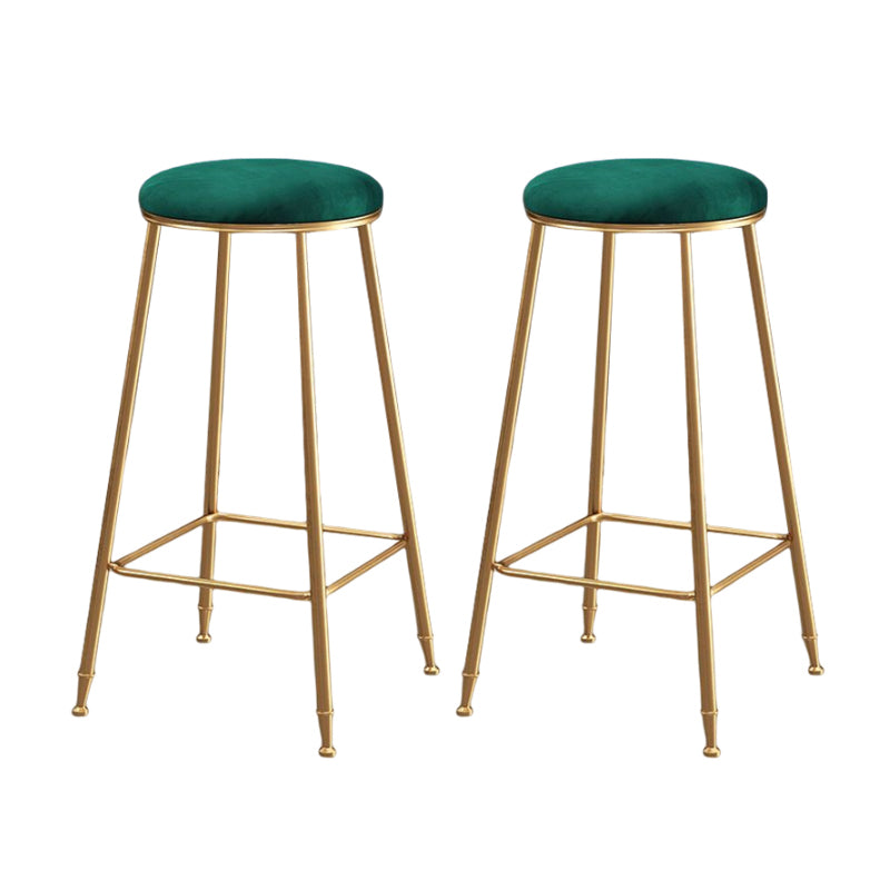 Minimalist Design Stackable Stools for Home Use Backless Barstool with Cushion Green 2 Piece Set Clearhalo 'Bar Furniture' 'Bar Stools' 'bar_stools' 'furn' 'furn_bar_stools' 'Furniture' 'furniture_bar_stools' 'Kitchen & Dining Furniture' 4886945