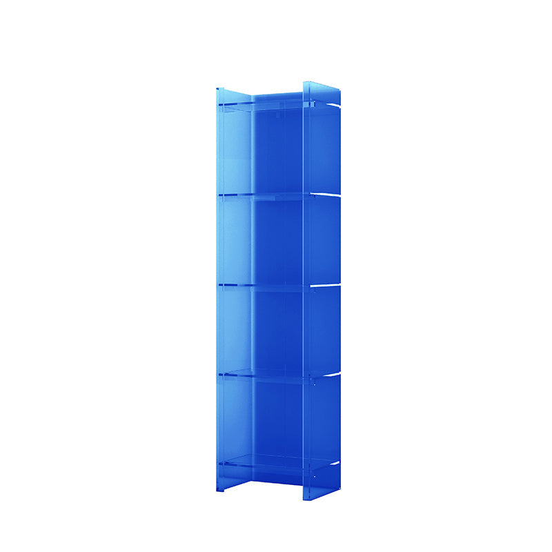 Closed Back Bookshelf Scandinavian Style Bookcase for Home Office 15.7"L x 9.8"W x 59.8"H Blue Clearhalo 'Bookcases' 'furn' 'furn_bookcases' 'Furniture' 'furniture_bookcases' 'Office Furniture' 4887341