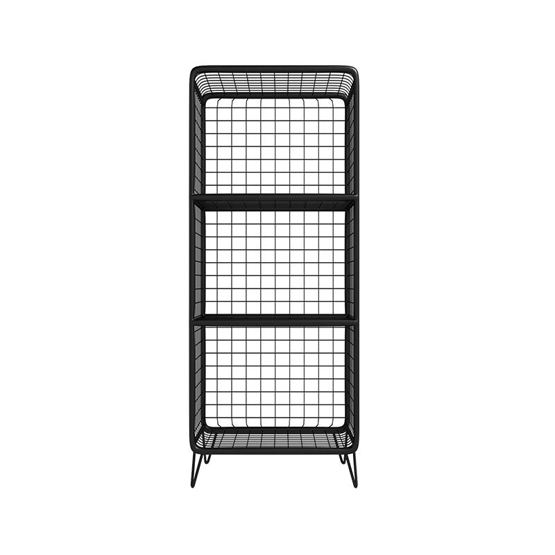 Glam Iron Standard Bookshelf Gold and Black Vertical Bookcase for Bedroom 14"L x 12"W x 35"H Black Clearhalo 'Bookcases' 'furn' 'furn_bookcases' 'Furniture' 'furniture_bookcases' 'Office Furniture' 4887536