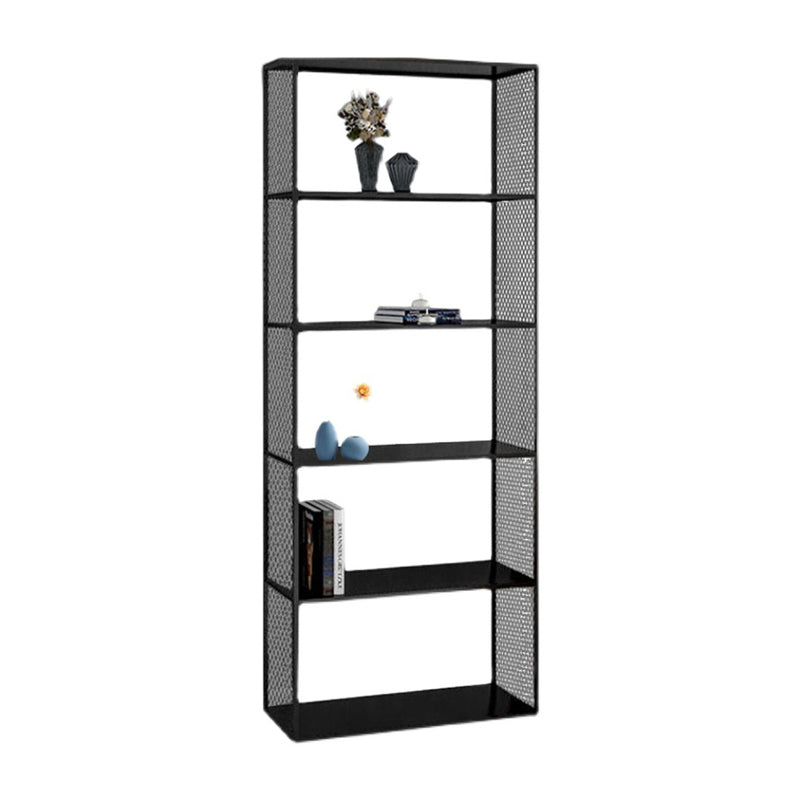 Industrial Metal Bookshelf Iron Open Back Bookcase for Office 39.4"L x 11.8"W x 70.9"H Clearhalo 'Bookcases' 'furn' 'furn_bookcases' 'Furniture' 'furniture_bookcases' 'Office Furniture' 4901762