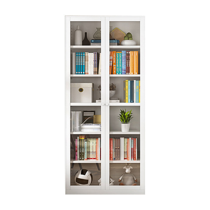 Closed Back Bookshelf Contemporary Style Bookcase for Study Room Office 33.5"L x 13"W x 78.7"H White Cabinets Clearhalo 'Bookcases' 'furn' 'furn_bookcases' 'Furniture' 'furniture_bookcases' 'Office Furniture' 4901983