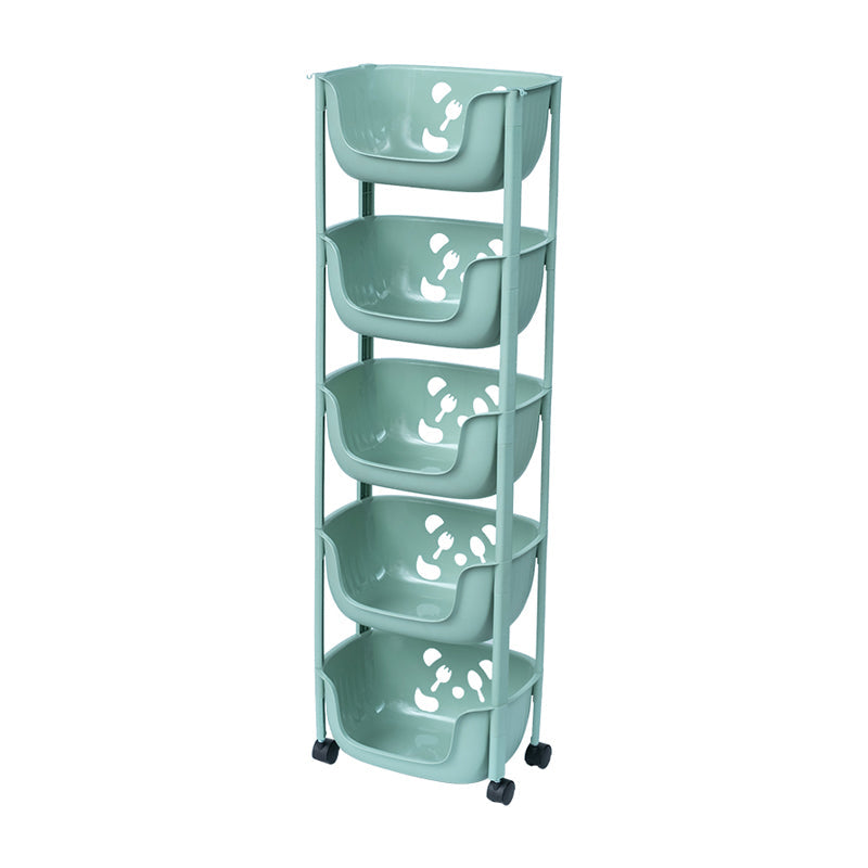 Plastic Contemporary Geometric Bookshelf Vertical Open Bookcase for Home 15.2"L x 11.2"W x 46.5"H Green Clearhalo 'Bookcases' 'furn' 'furn_bookcases' 'Furniture' 'furniture_bookcases' 'Office Furniture' 4902162