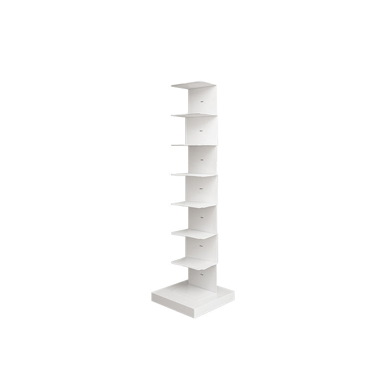 Geometric Bookshelf Modern Style Metal Bookcase for Home Office 13.8"L x 13.8"W x 48.8"H White Clearhalo 'Bookcases' 'furn' 'furn_bookcases' 'Furniture' 'furniture_bookcases' 'Office Furniture' 4924415