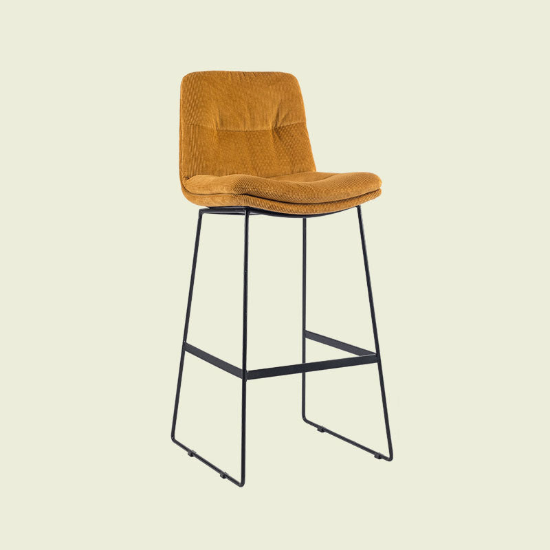 Scandinavian Matte Finish Upholstered Barstool Footrest Coffee Shop Stool Ginger 1 Piece Bar Stool(30"H) Clearhalo 'Bar Furniture' 'Bar Stools' 'bar_stools' 'furn' 'furn_bar_stools' 'Furniture' 'furniture_bar_stools' 'Kitchen & Dining Furniture' 4926396