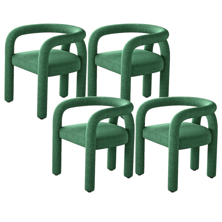 Contemporary Upholstered Side Chairs Open Back Side Chair for Home Green 4 Piece Set Clearhalo 'Dining Chairs' 'Dining Tables & Seating' 'dining_chair' 'furn' 'furn_dining_chair' 'Furniture' 'furniture_dining_chair' 'Kitchen & Dining Furniture' 4928748