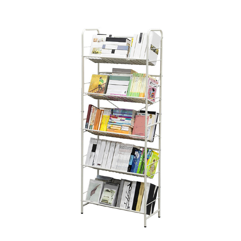 Modern Style Etagere Bookshelf Vertical Open Back Metal Bookcase for Home 27.6"L x 11.8"W x 67.7"H Clearhalo 'Bookcases' 'furn' 'furn_bookcases' 'Furniture' 'furniture_bookcases' 'Office Furniture' 4936543