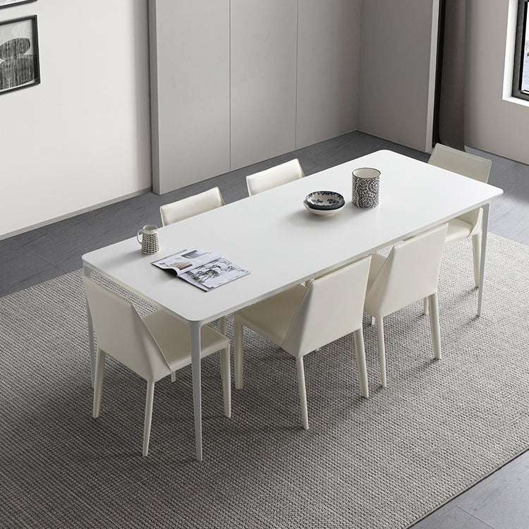 Modern 1/4/5/6/7 Pieces Dining Set Sintered Stone Dining Table Set for Home 7 Pieces: Table, 6 Chairs Clearhalo 'Dining Room Sets' 'Dining Tables & Seating' 'dining_room_set' 'furn' 'furn_dining_room_set' 'Furniture' 'furniture_dining_room_set' 'Kitchen & Dining Furniture' 4940816