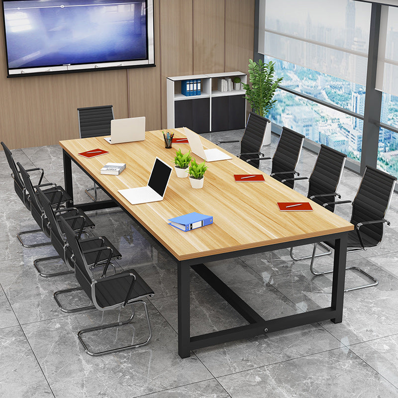 Industrial Style Home Writing Desk Bedroom Artificial Wood Rectangular Desk Natural Clearhalo 'Furniture' 'furniture_office_desk' 'Office Desks' 'Office Furniture' 'office_desk' 4950549